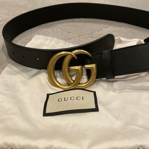 Gucci Womens 2015 Re-edition wide leather belt